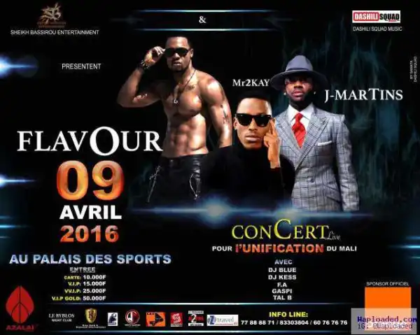 Mr 2Kay To Perform In Mali Alongside J. Martins, Flavour